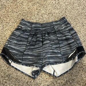 Lululemon Black/White Drawstring Shorts 4